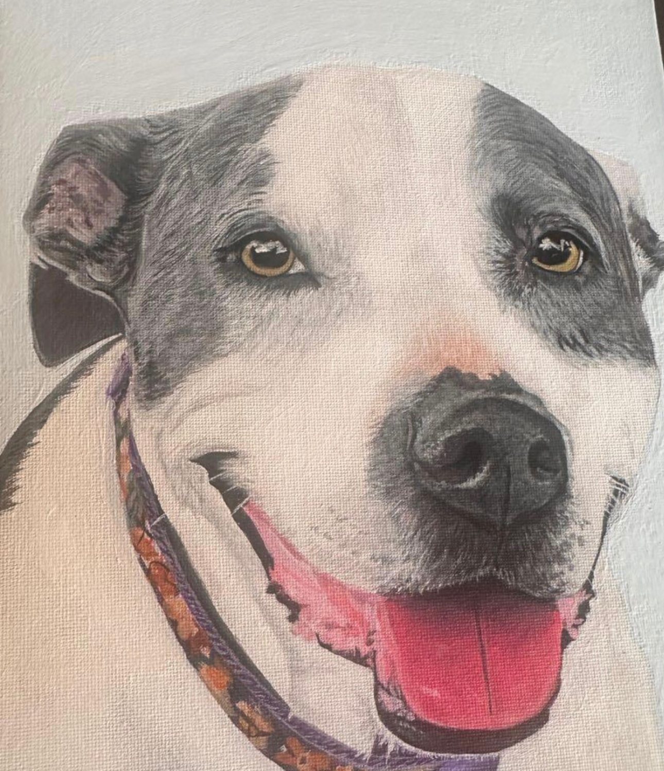 Full grin — acrylic on canvas by Tatiana Clover